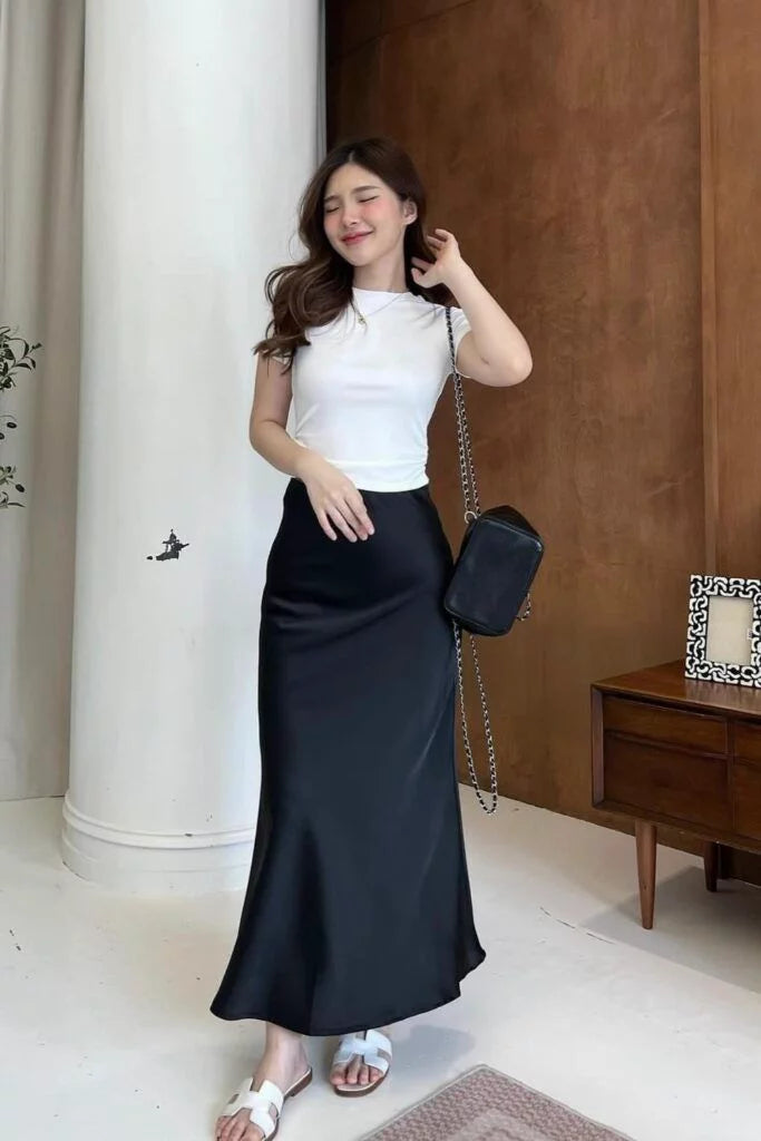 JUPE SATIN VINTAGE