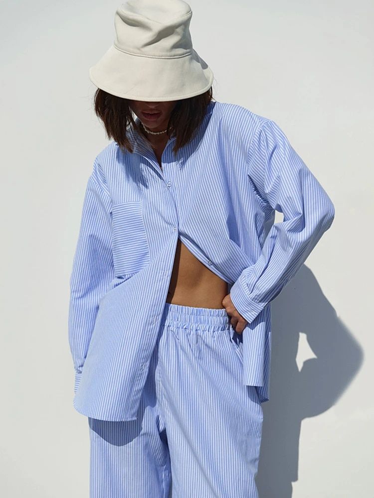 ENSEMBLE PANTALON RAYE