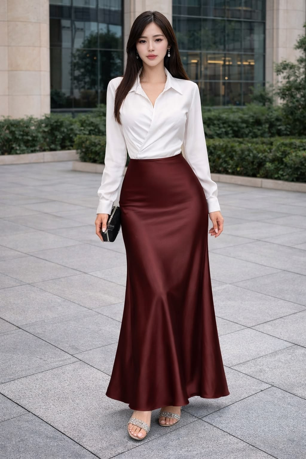 JUPE SATIN VINTAGE